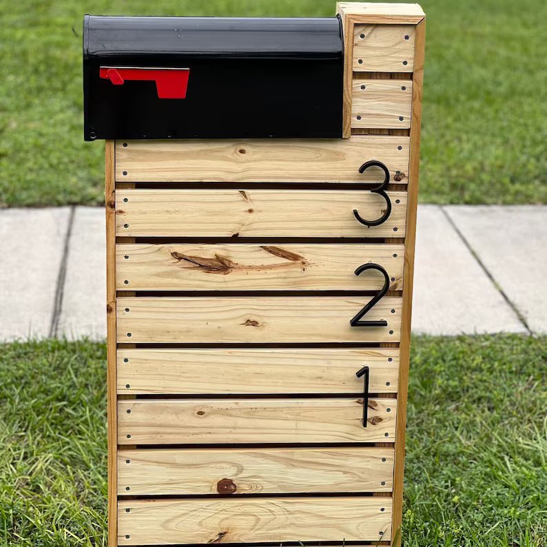 Stained Wood Top-Mount Mailbox - Bella Master Mailbox