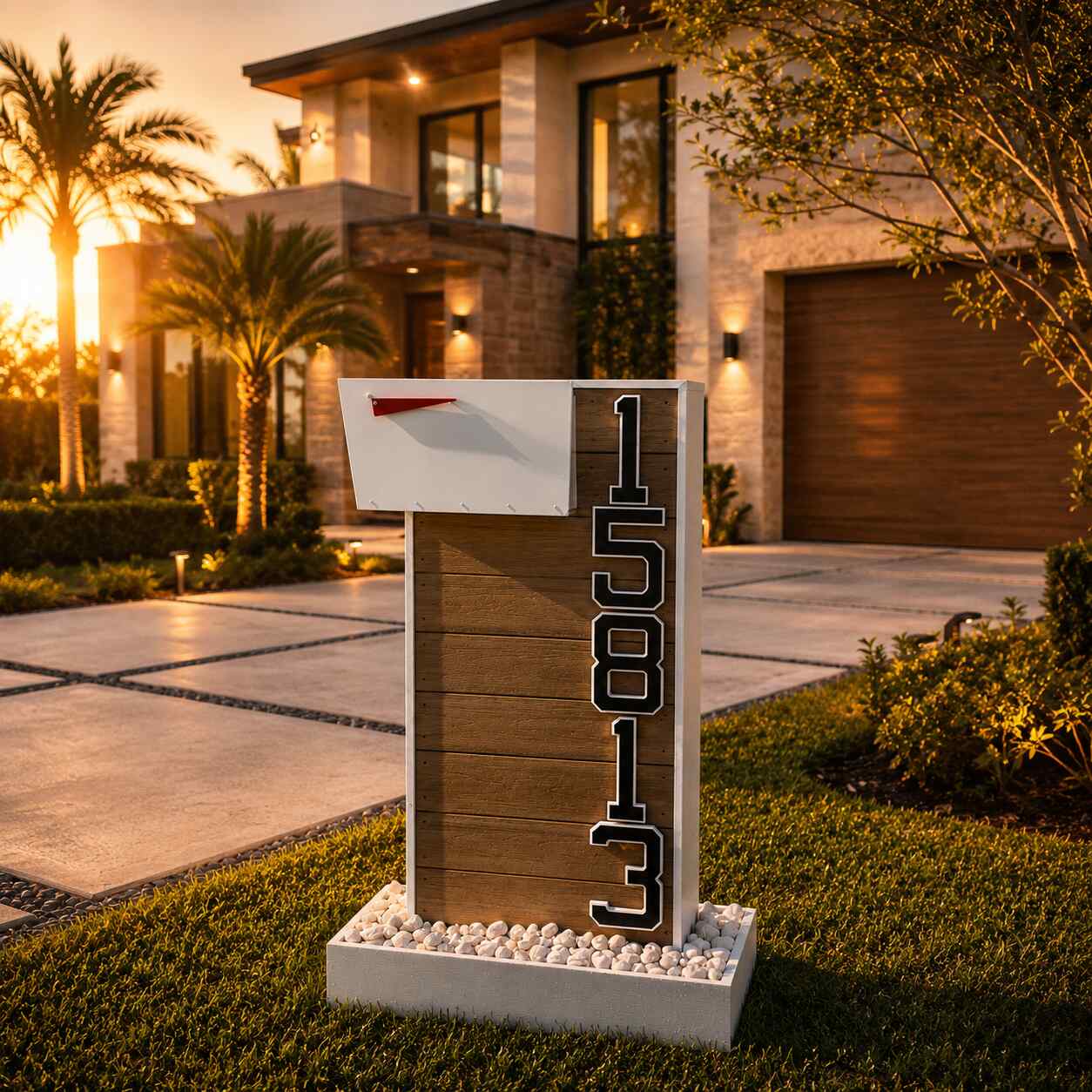 Buzón de Composite Personalizado con Luz LED Solar