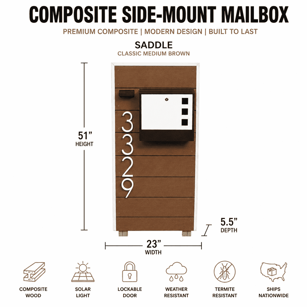 Composite Side-Mount Mailbox