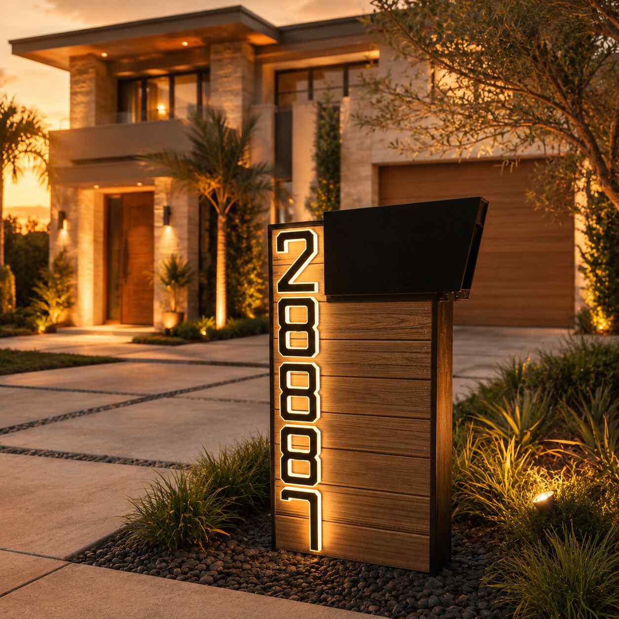 Buzón de Composite Personalizado con Luz LED Solar