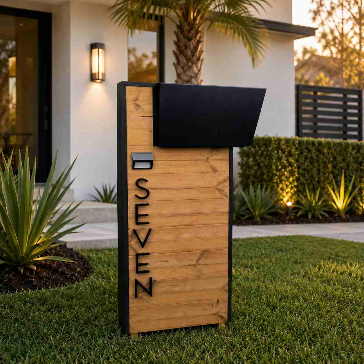 Buzón de Madera Dura Natural con Montaje Superior