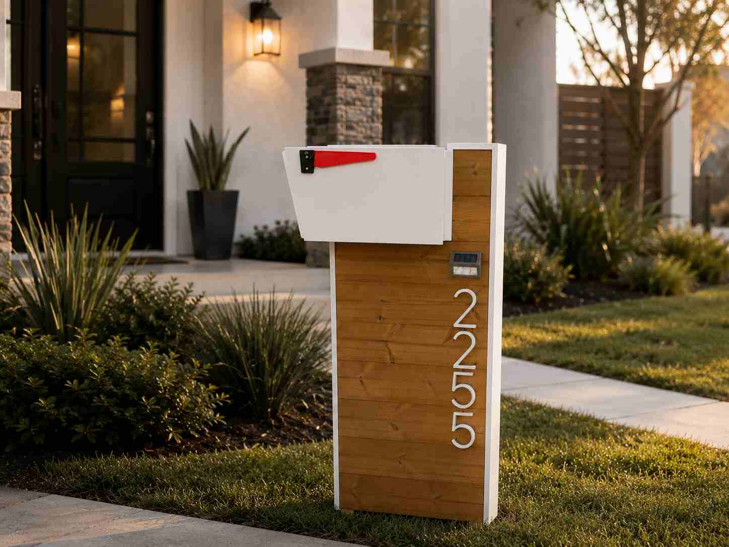 Buzón de Madera Dura Natural con Montaje Superior
